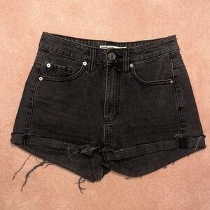 Garage Denim Black Mom Shorts